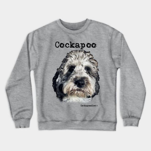 Merle Cockapoo / Spoodle and Doodle Dog Crewneck Sweatshirt by WoofnDoodle 